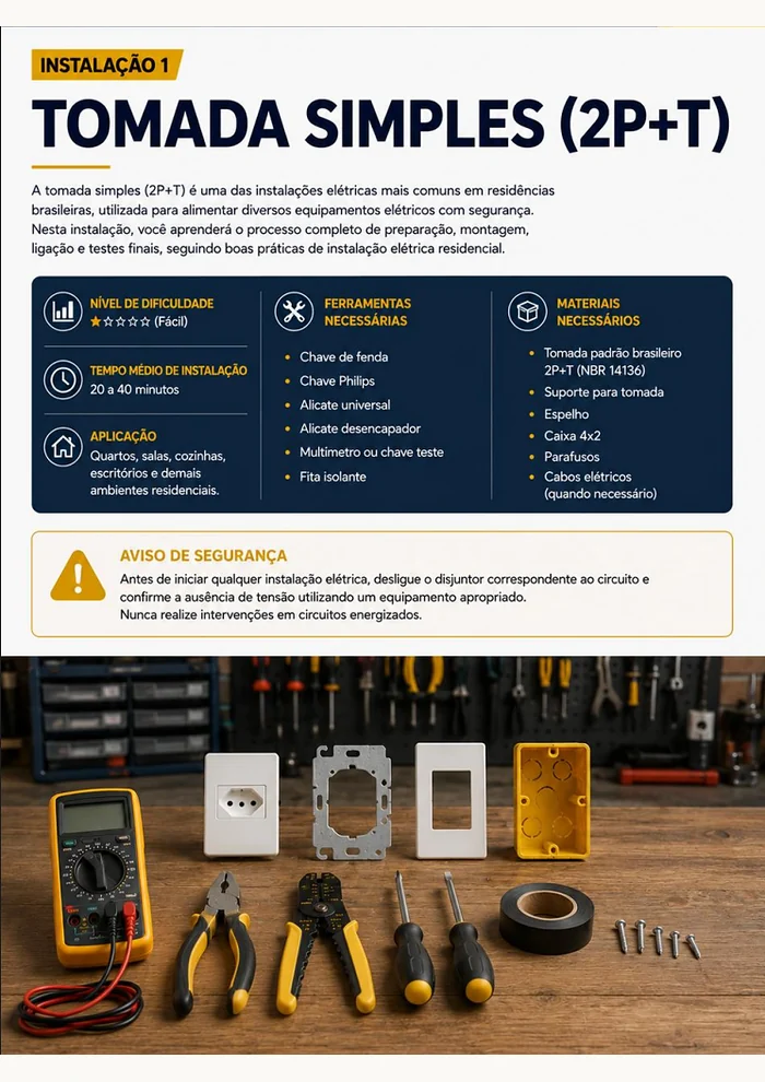 Página 1 do guia de instalações elétricas residenciais